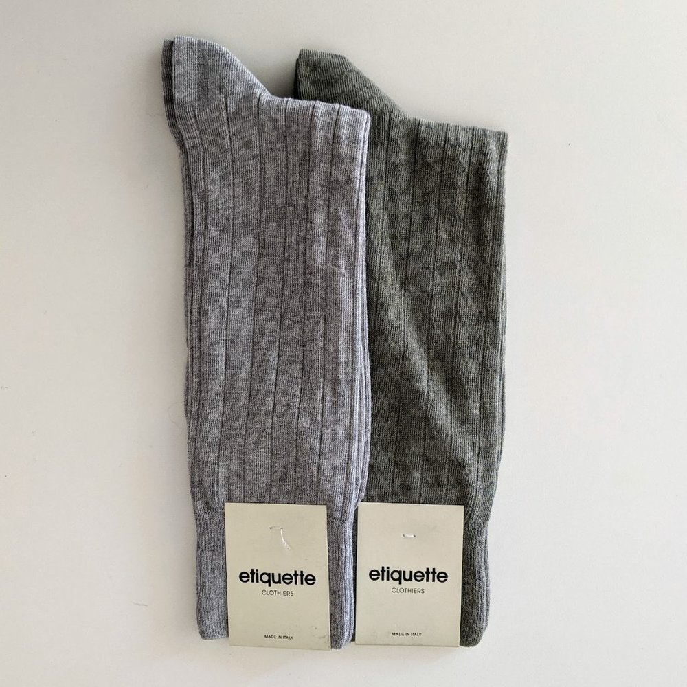 Etiquette, US 8-12, grey and olive color